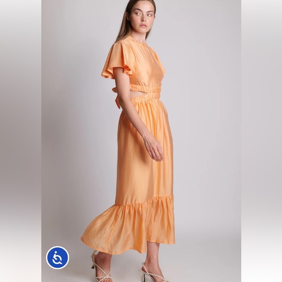 SABINA MUSAYEV white ARISTA DRESS Size L - Picture 3 of 9